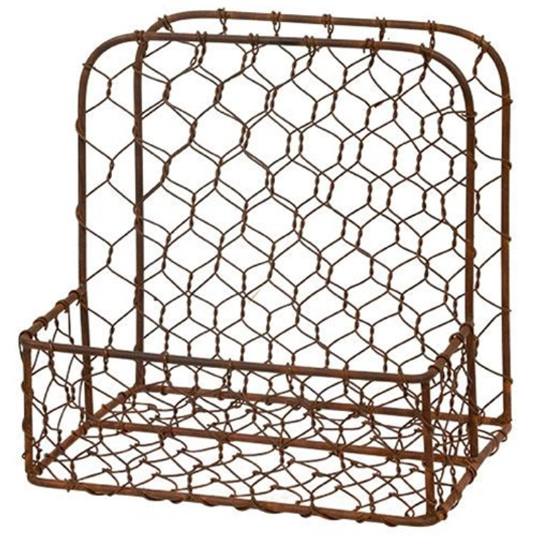 Rusty Metal Chicken Wire Napkin Holder G13491R By CWI Gifts