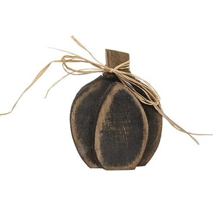 Rustic Black Layered Wood Pumpkin Sitter Small G23309 By CWI Gifts
