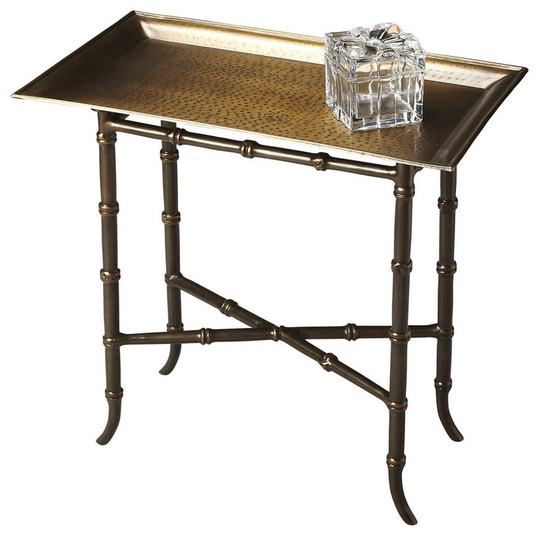 Butler Meiling Antique Brass Tray Table 2399025