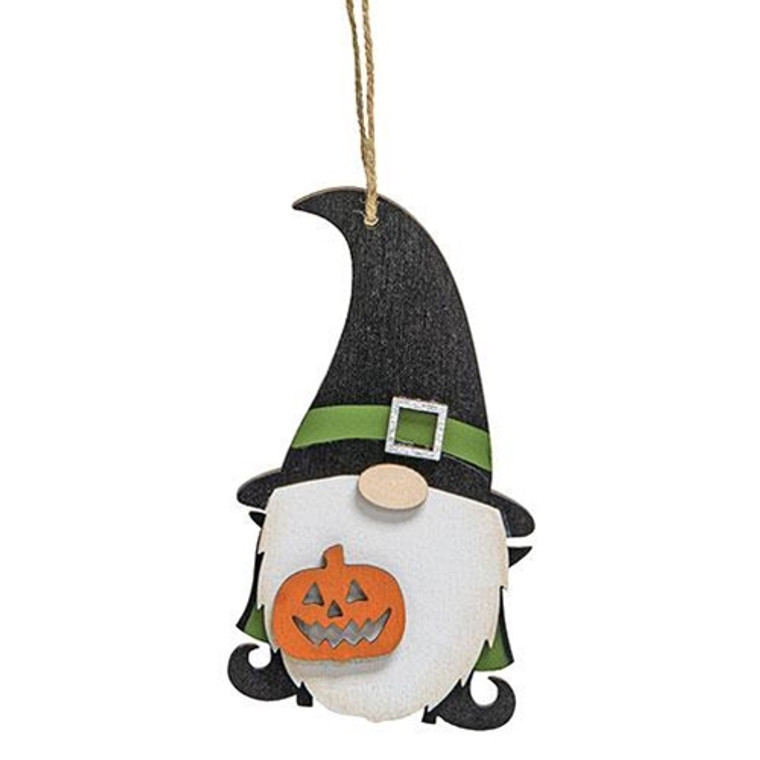 *Witch Gnome & Jack Ornament G36554 By CWI Gifts