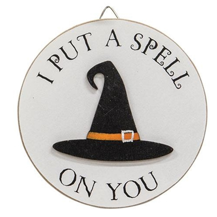 * I Put A Spell On You Circle Easel Sign G36567 By CWI Gifts