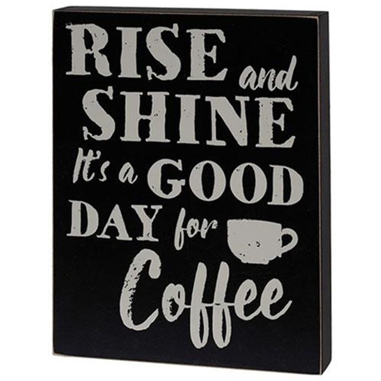 Rise & Shine Box Sign G36881 By CWI Gifts