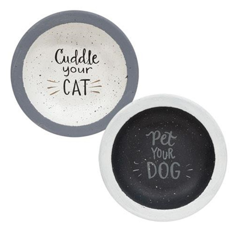 *Pet & Cuddle Bowl 2 Asstd. (Pack Of 2) G36950 By CWI Gifts