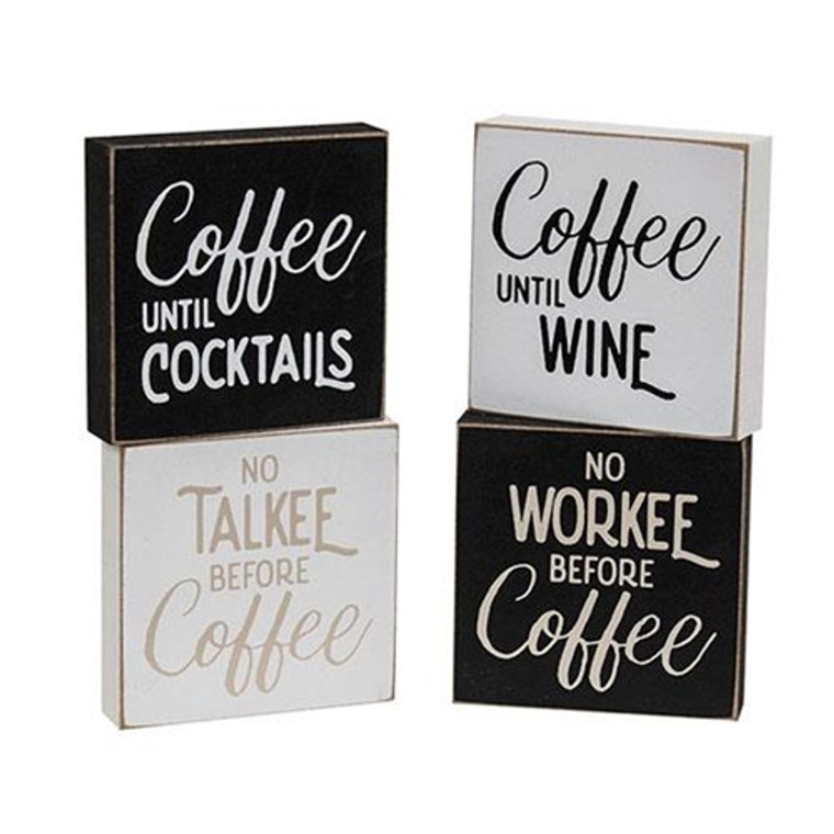 No Talkie Block 4 Asstd. (Pack Of 4) G37093 By CWI Gifts