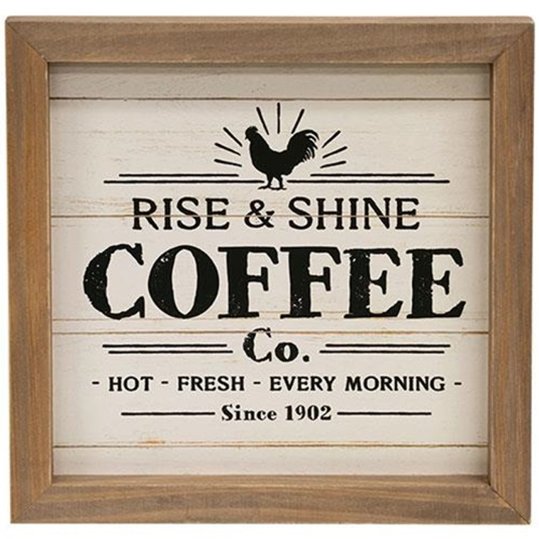 Rise & Shine Coffee Co. Framed Sign G37103 By CWI Gifts