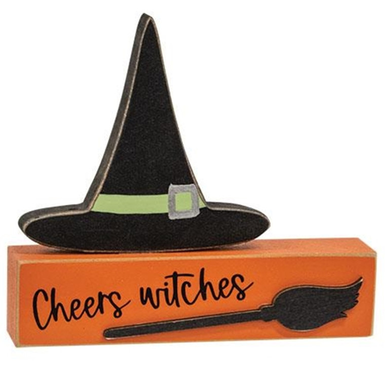 Cheers Witches Block W/Witch Hat G37307 By CWI Gifts