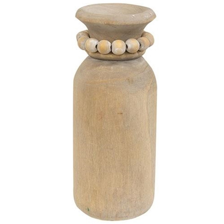 Beaded Wooden Vase Large G60458 By CWI Gifts