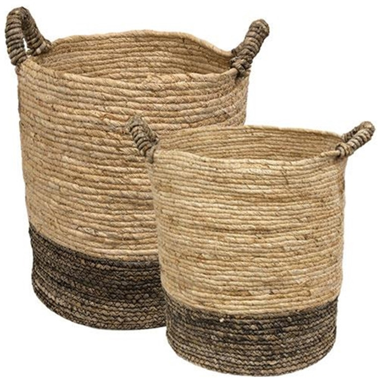 2/Set Extra Large Corn Husk Baskets G61000 By CWI Gifts
