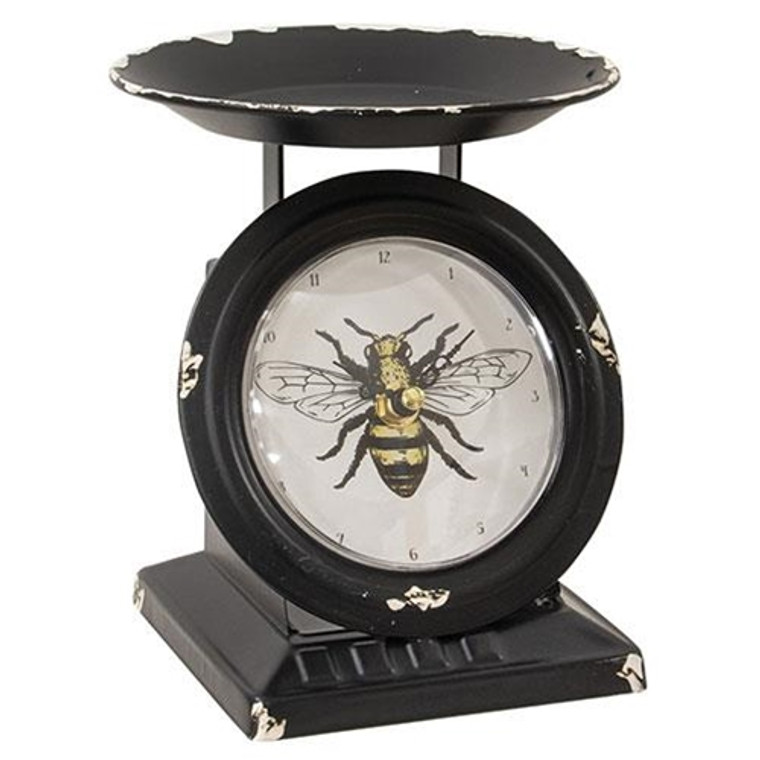 Vintage Bee Black Old Town Scale Clock G75048 By CWI Gifts