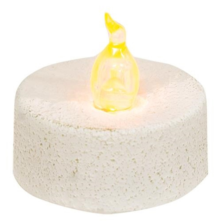 White Cement Mini Timer Tealight G84944 By CWI Gifts