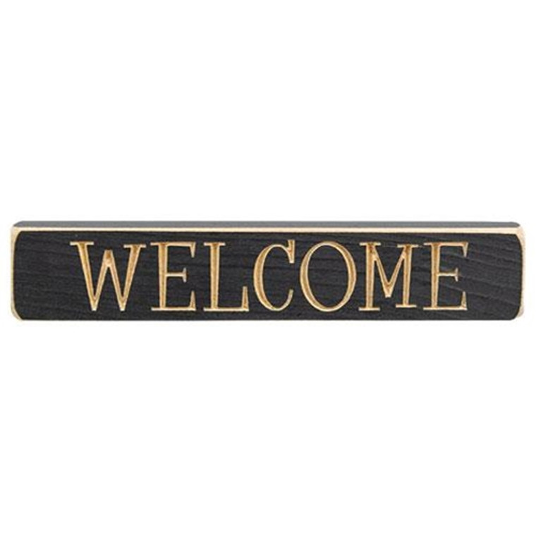 Welcome Engraved Block 9" G994 By CWI Gifts