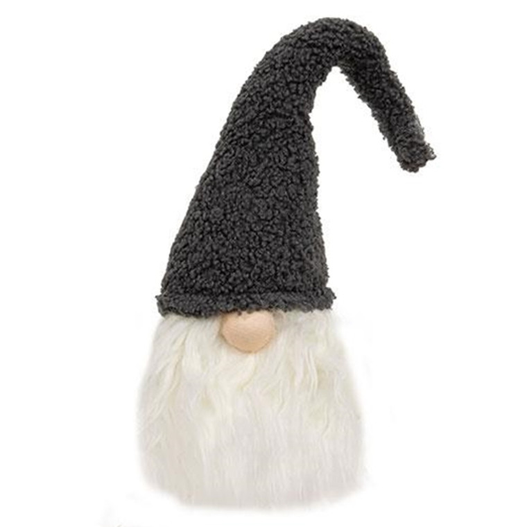 Plush Grey Hat Santa Gnome Bottle Topper GADC2034 By CWI Gifts