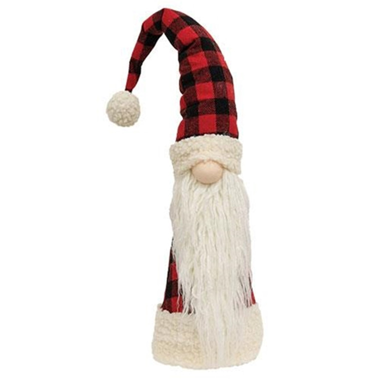 *Red & Black Buffalo Check Gnome Tree Topper GADC4300 By CWI Gifts