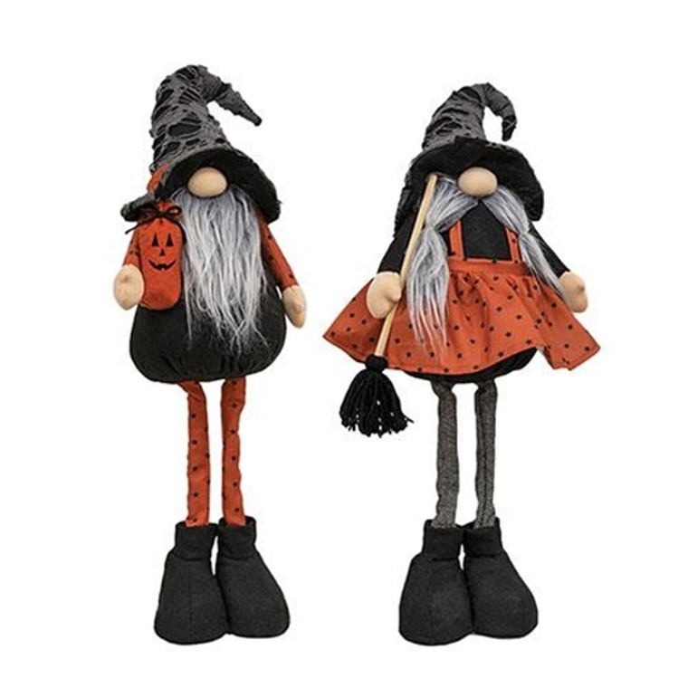 Mr. & Mrs. Halloween Star Standing Gnome 2 Asstd. (Pack Of 2) GADC5069 By CWI Gifts