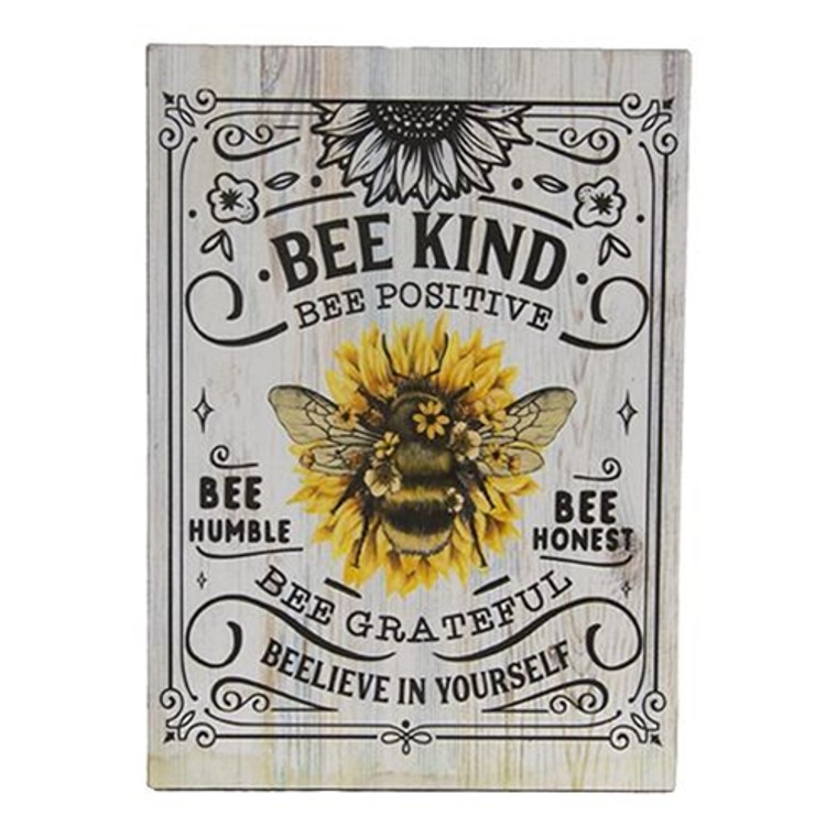 *Bee Kind Bee Positive Easel Sign GBB011 By CWI Gifts
