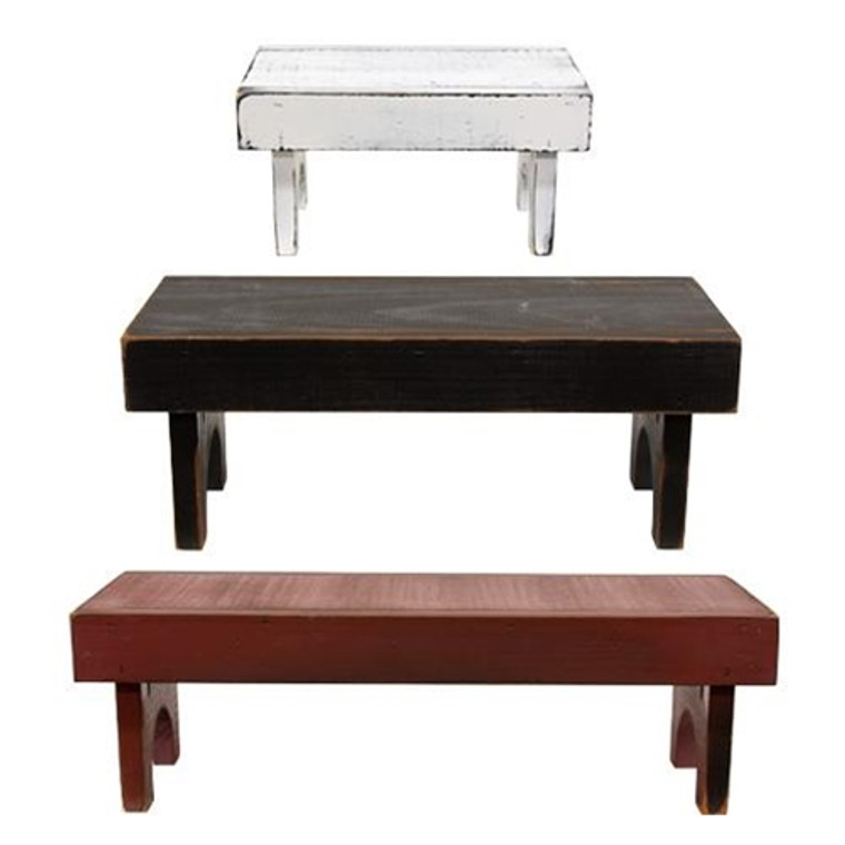 3/Set Distressed Wooden Stackable Risers GBH08 By CWI Gifts