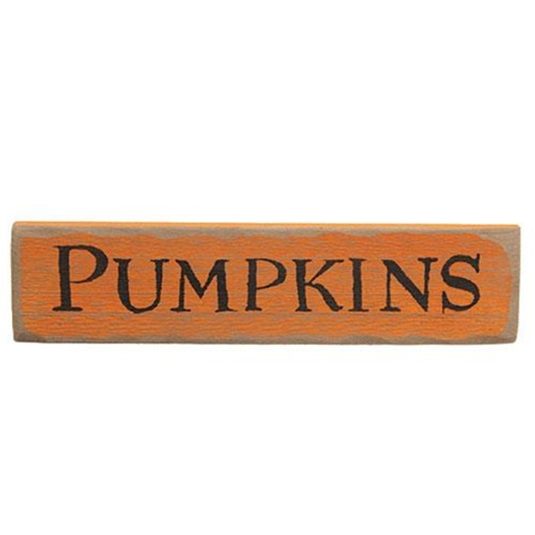+Pumpkins Distressed Barnwood Sign GBSC108 By CWI Gifts