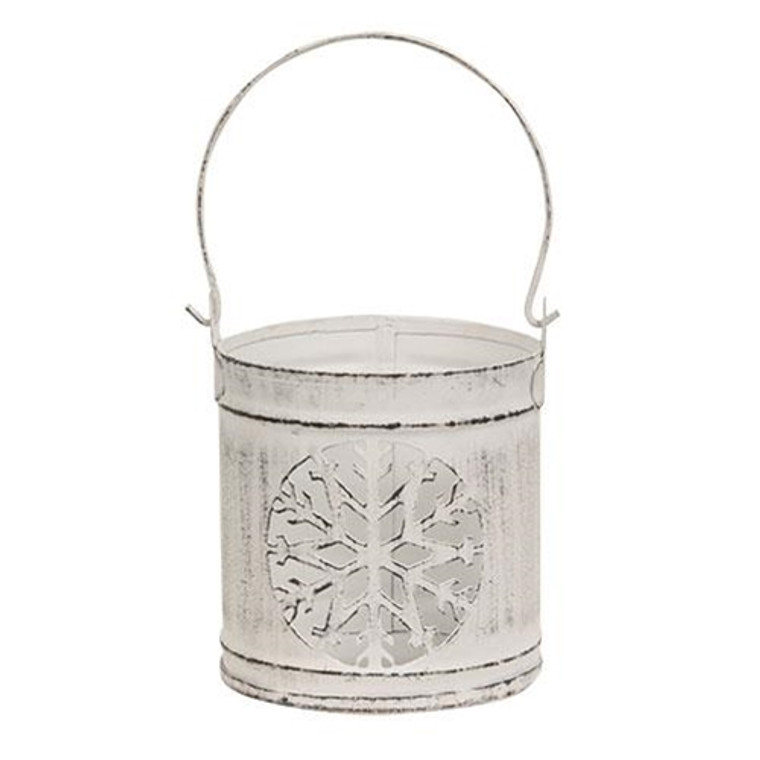 Shabby Chic Metal Snowflake Votive Lantern GC23311 By CWI Gifts