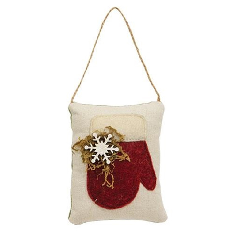 Mitten Snowflake Pillow Ornament GCS38524 By CWI Gifts