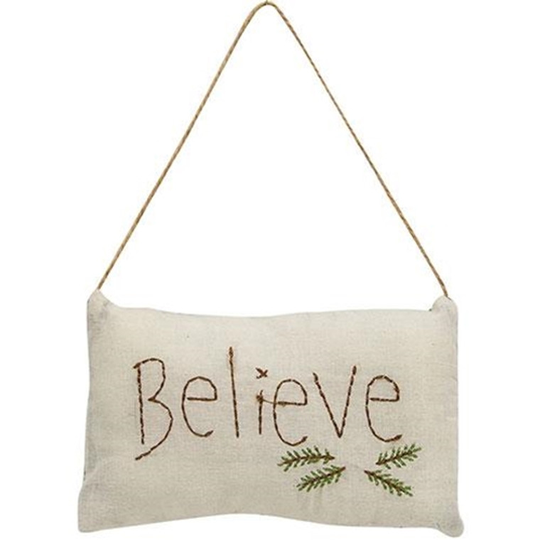 *Believe Pillow Ornament GCS38594 By CWI Gifts