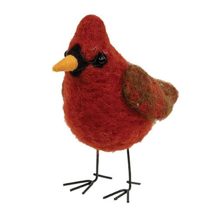 Felted Christmas Cardinal Ornament GHBY5056 By CWI Gifts
