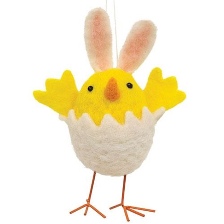 Happy Chick Felted Ornament GQHT5301 By CWI Gifts