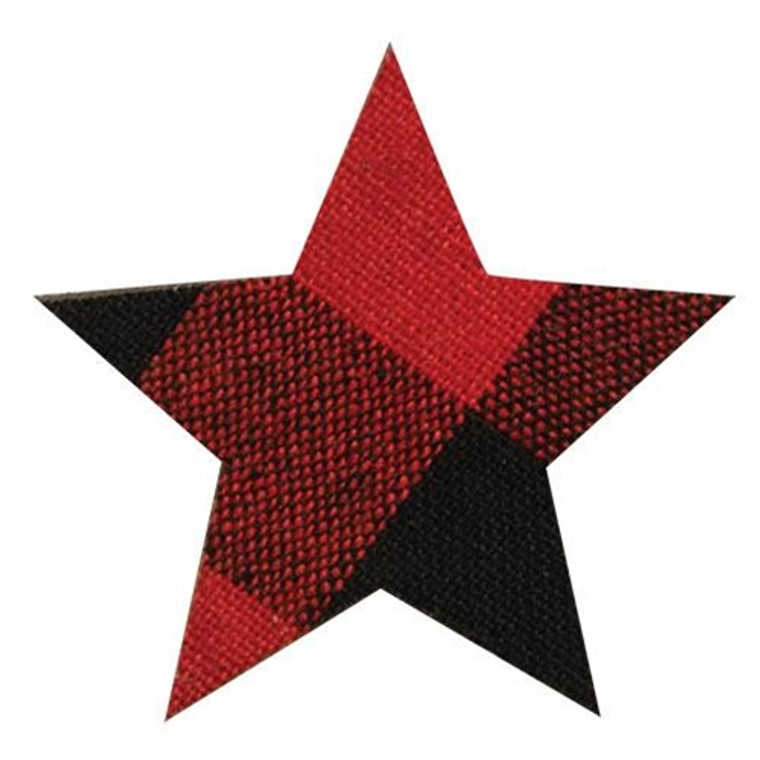 *10/Set Red/Black Plaid Star Bowl Filler GSHN3015 By CWI Gifts