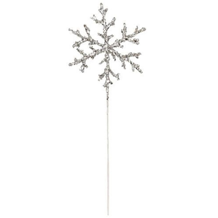 Silver Sparkle Snowflake Pick GXP781588110 By CWI Gifts