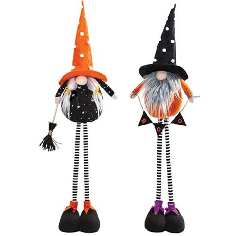 *Standing Halloween Gnome W/Telescoping Legs 2 Asstd. (Pack Of 2) GZOE3039 By CWI Gifts