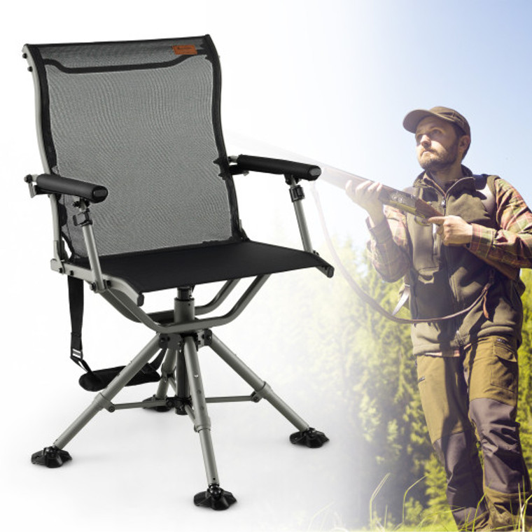 360 Degree Silent Swivel Hunting Chair-Black NP11172DK