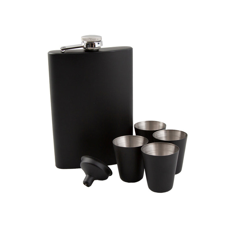 Lenox 6-Pieces Black Flask Set EHGBK21CB1BM