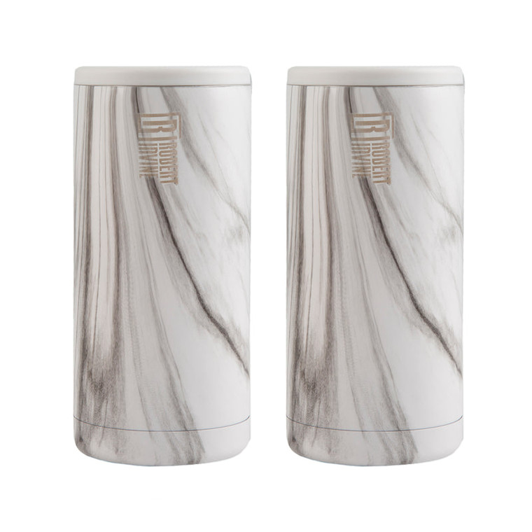 Lenox Robert Irvine 12Oz Marble Slim Cooler Tumbler Each - Set Of 2 ERI028NOPURI2