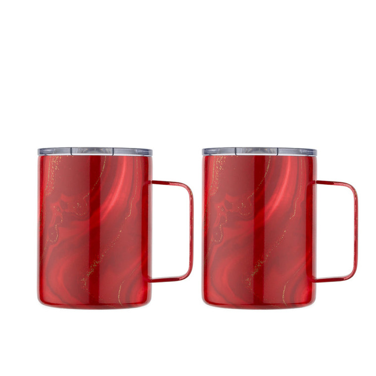 Lenox 16Oz Red Geo Coffee Mug Each - Set Of 2 E9513RDCB2DS