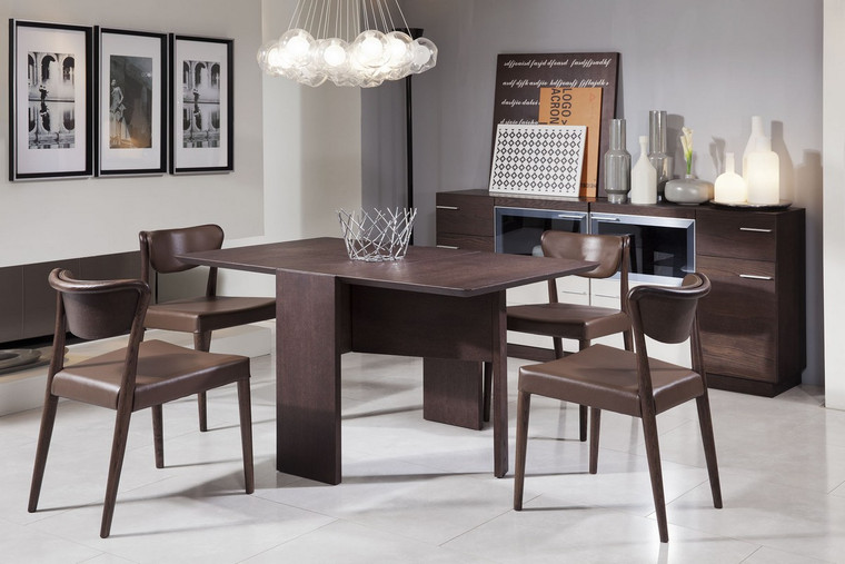 VIG Furniture VGWCE551T-OAK Modrest Union Modern Brown Oak Folding Dining Table
