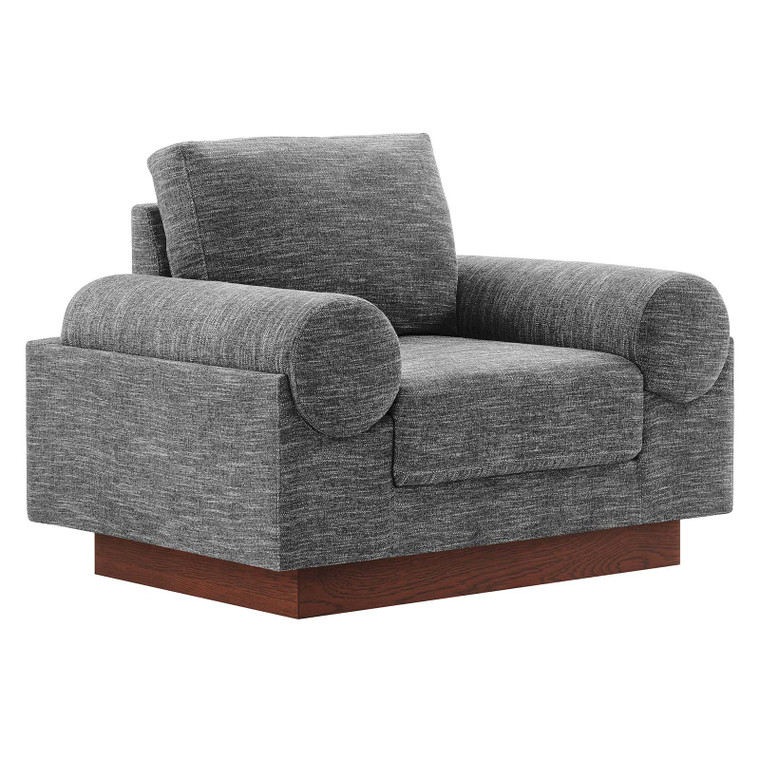 Oasis Upholstered Fabric Armchair - Gray EEI-6402-GRY By Modway Furniture
