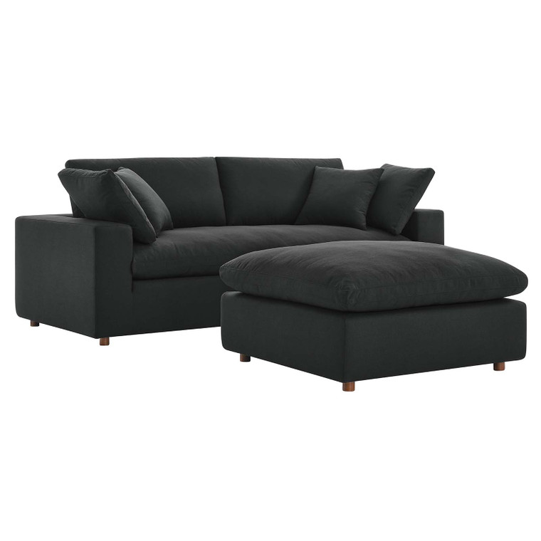 Commix Down Filled Overstuffed Sectional Sofa - Black EEI-6510-BLK By Modway Furniture