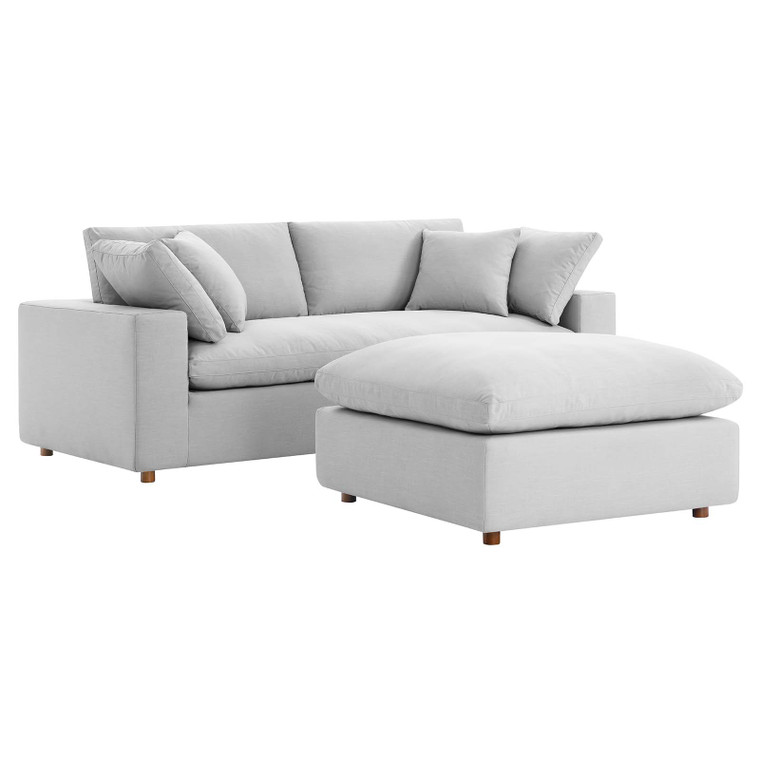 Commix Down Filled Overstuffed Sectional Sofa - Light Gray EEI-6510-LGR By Modway Furniture