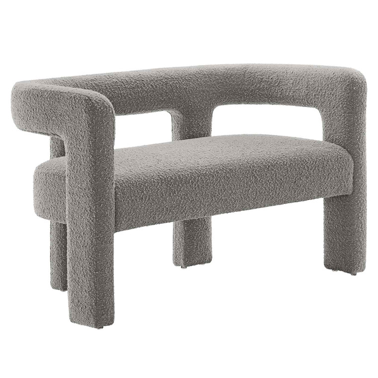 Kayla Boucle Upholstered Loveseat - Light Gray EEI-6477-LGR By Modway Furniture