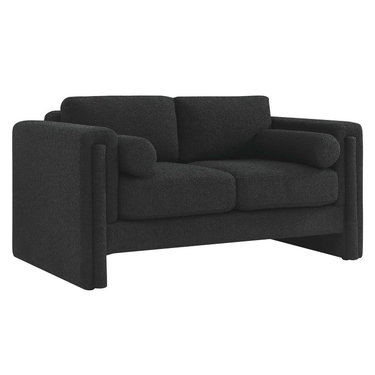 Visible Boucle Fabric Loveseat - Black EEI-6376-BLK By Modway Furniture