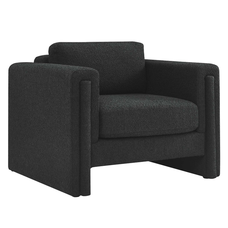 Visible Boucle Fabric Armchair - Black EEI-6374-BLK By Modway Furniture
