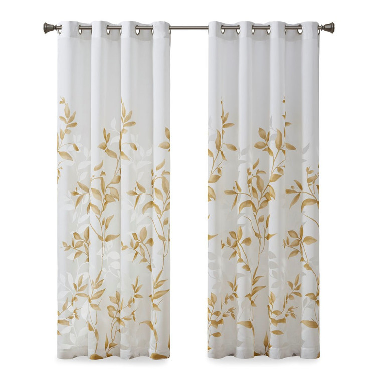 Cecily Burnout Printed Window Curtain Panel MP40-7908 By Olliix