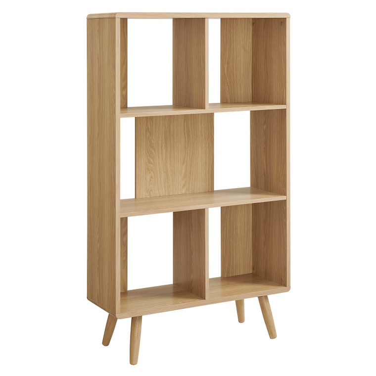 Transmit 5 Shelf Wood Grain Bookcase - Oak EEI-5743-OAK By Modway Furniture