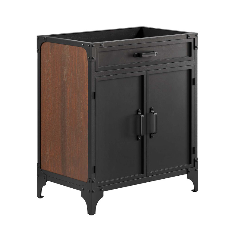 Steamforge 30" Bathroom Vanity Cabinet (Sink Basin Not Included) - Black Walnut EEI-6128-BLK-WAL By Modway Furniture