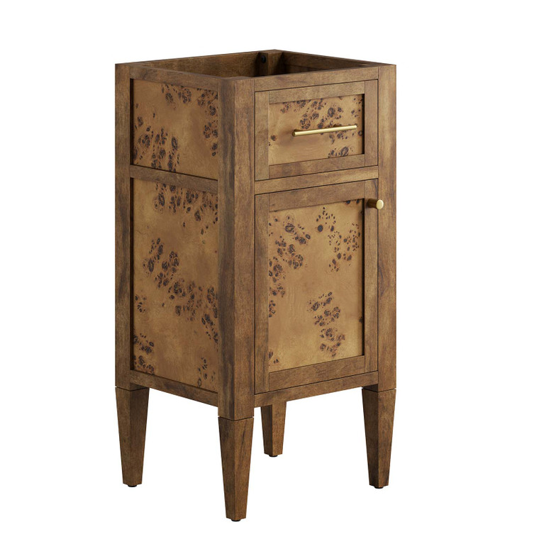 Elysian 18" Wood Bathroom Vanity Cabinet (Sink Basin Not Included) - Brown EEI-6136-BRN By Modway Furniture