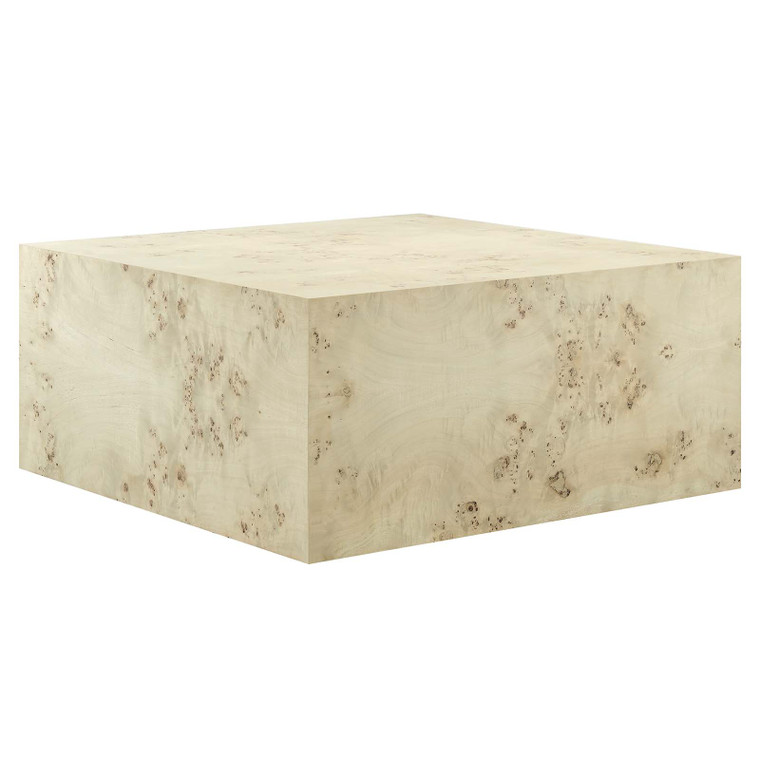 Cosmos 36" Square Burl Wood Coffee Table - Bleached Burl EEI-6272-BLB By Modway Furniture