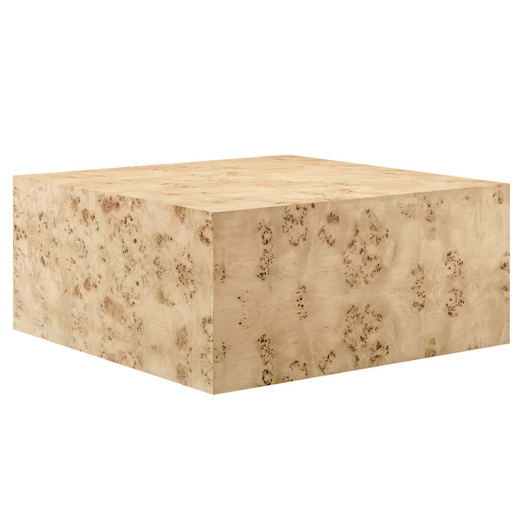 Cosmos 36" Square Burl Wood Coffee Table - Natural Burl EEI-6272-NAB By Modway Furniture