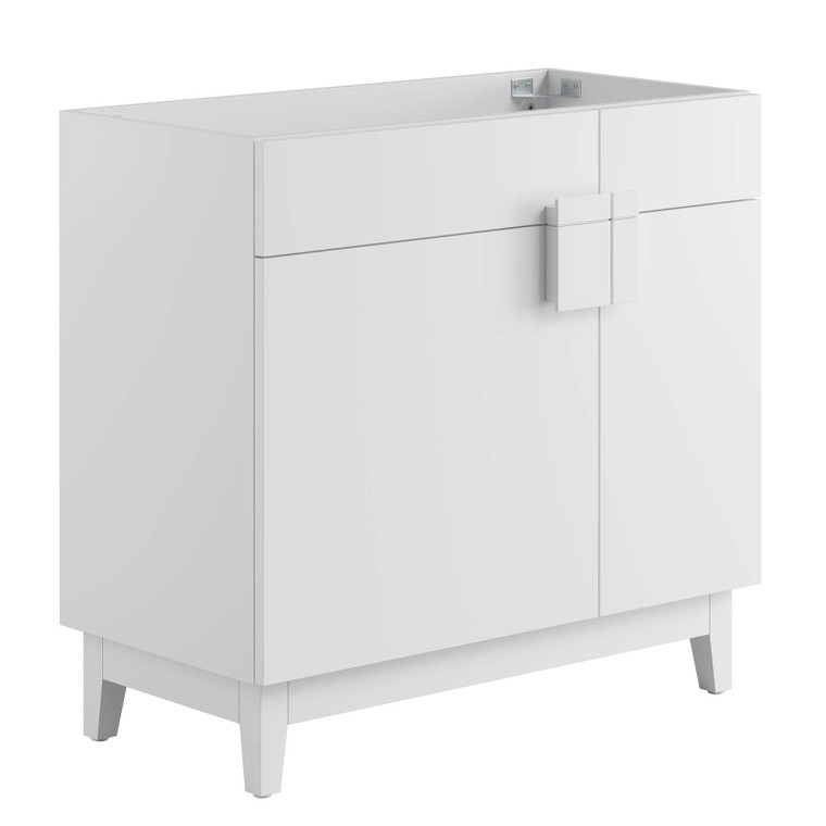 Miles 36" Bathroom Vanity Cabinet (Sink Basin Not Included) - White EEI-6400-WHI By Modway Furniture