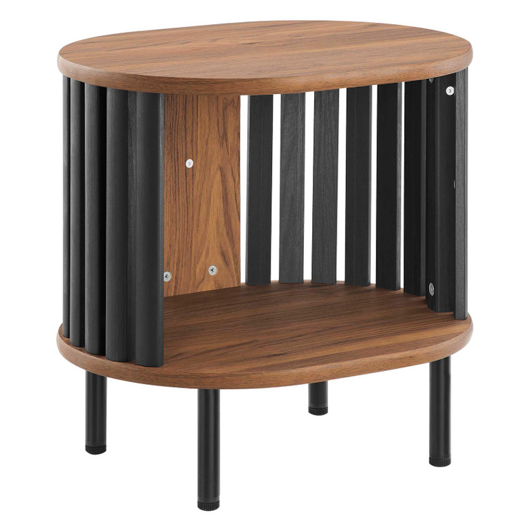 Fortitude Side Table - Walnut Black EEI-6523-WAL-BLK By Modway Furniture