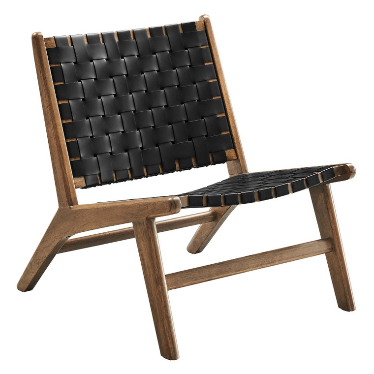 Saorise Wood Accent Lounge Chair - Walnut Black EEI-6542-WAL-BLK By Modway Furniture