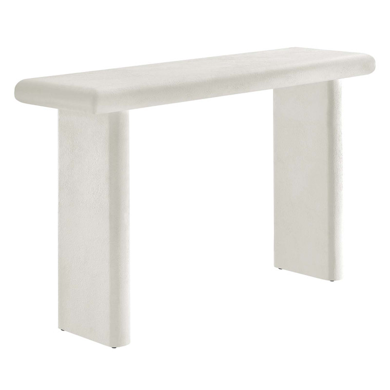 Relic Concrete Textured Console Table - White EEI-6577-WHI By Modway Furniture